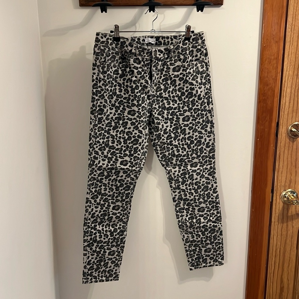 LOFT Cheetah Print Mid-Rise Jeans